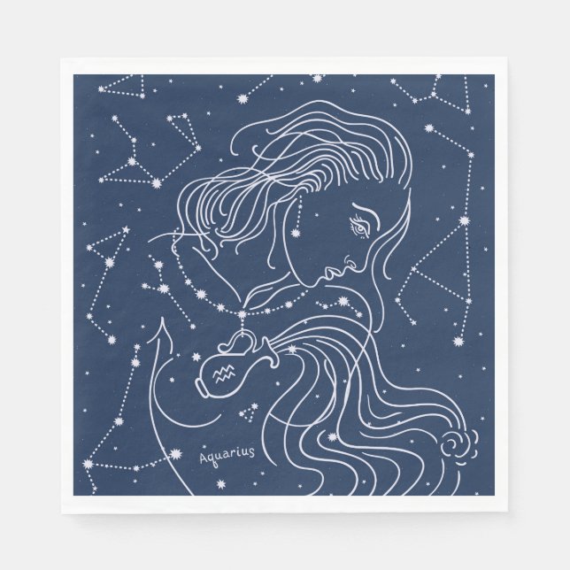 Aquarius Napkin (Front)