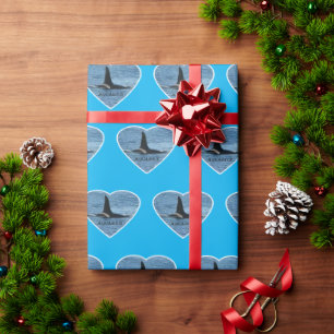 Aquarius Orca Killer Whale Blue Wrapping Paper