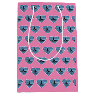 Aquarius Orca Killer Whale Pink Medium Gift Bag