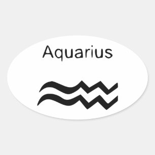 Aquarius Oval Sticker
