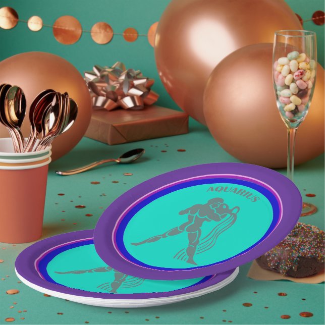 Aquarius Paper Plate (Multi)