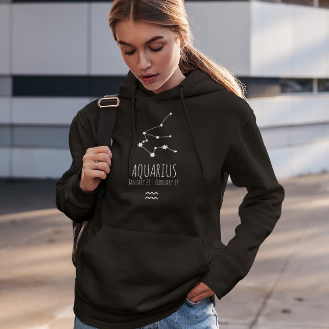 Aquarius | Personalised Zodiac Constellation Hoodie (Creator Uploaded)