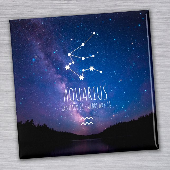 Aquarius | Personalised Zodiac Constellation Magnet (Creator Uploaded)