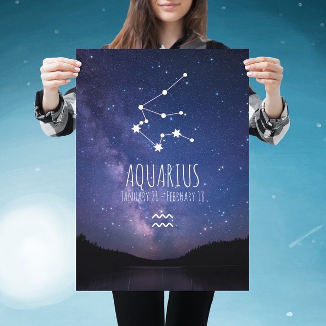 Aquarius | Personalised Zodiac Constellation Poster (Creator Uploaded)