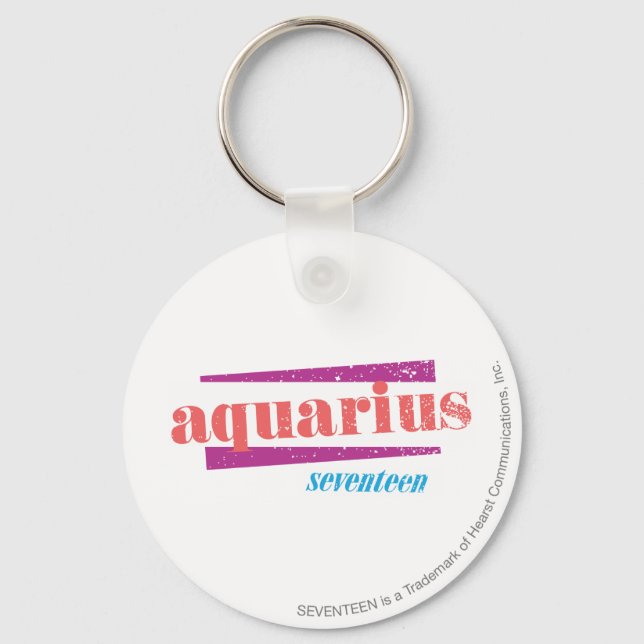 Aquarius Pink Key Ring (Front)
