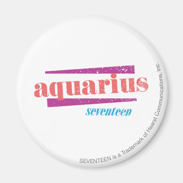 Aquarius Pink Magnet (Front)