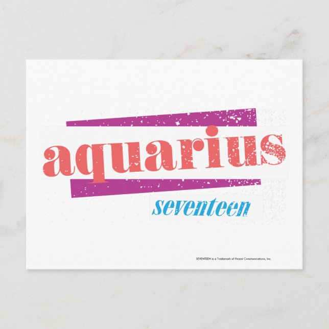Aquarius Pink Postcard (Front)