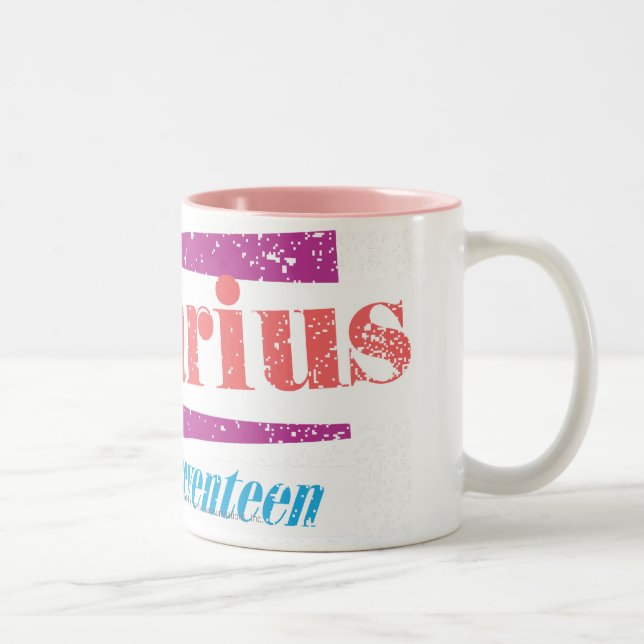 Aquarius Pink Two-Tone Coffee Mug (Right)