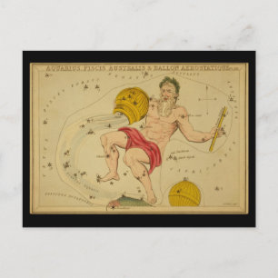 Aquarius, Piscis Australis & Ballon Aerostatique Postcard