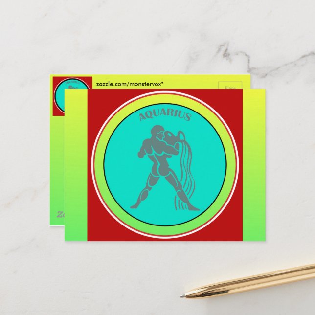 Aquarius Postcard (Front/Back In Situ)