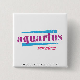 Aquarius Purple 15 Cm Square Badge
