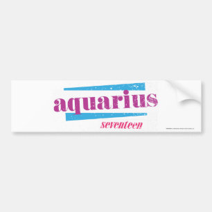 Aquarius Purple Bumper Sticker