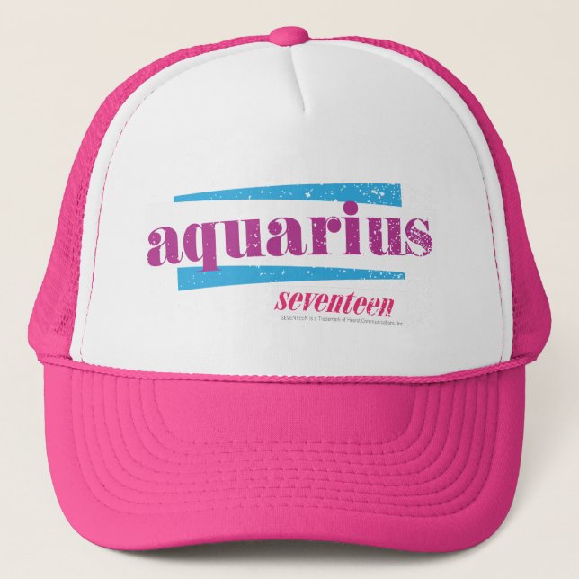 Aquarius Purple Trucker Hat (Front)