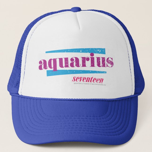 Aquarius Purple Trucker Hat (Front)
