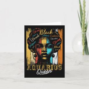 Aquarius Queen Born Nov Dec Zodiac Black History M Card