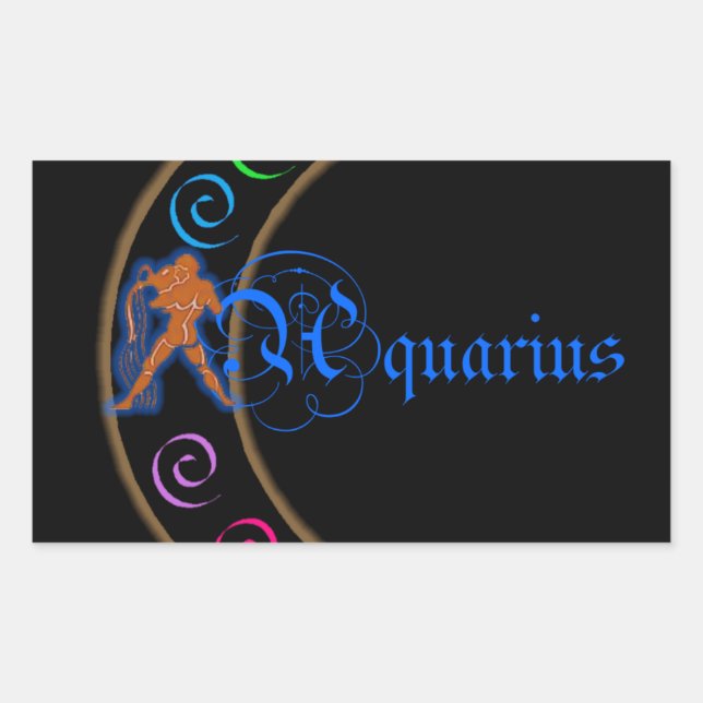 Aquarius Rectangular Sticker (Front)