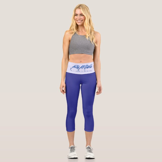 Aquarius Reflection Capri Leggings (Front)