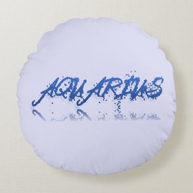 Aquarius Reflection Round Cushion (Front)
