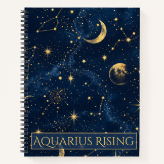 Aquarius Rising Celestial Astrology Notebook