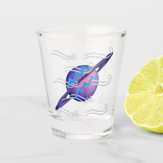 Aquarius Shot Glass (Front)