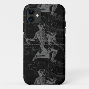 Aquarius Sign Constellation Map by Hevelius Case-Mate iPhone Case