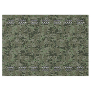Aquarius Sign on olive green digital camo Tablecloth