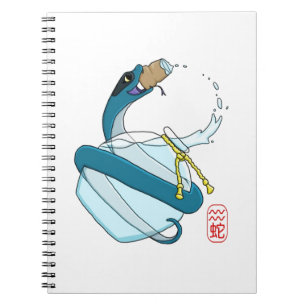 Aquarius/Snake Spiral Notebook