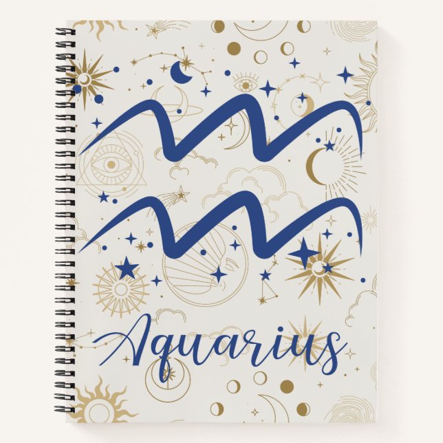 Aquarius Spiral Notebook (Front)