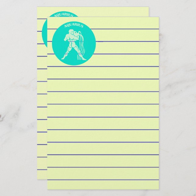 Aquarius Stationery (Front/Back)