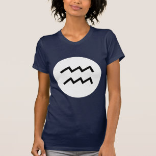 Aquarius Symbol - Dark Tee - Customised