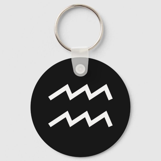 Aquarius Symbol Key Ring (Front)