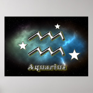 Aquarius symbol poster