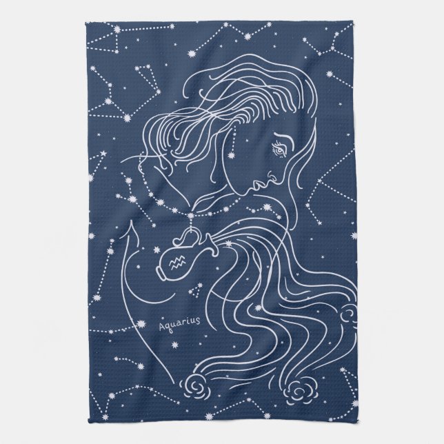 Aquarius Tea Towel (Vertical)