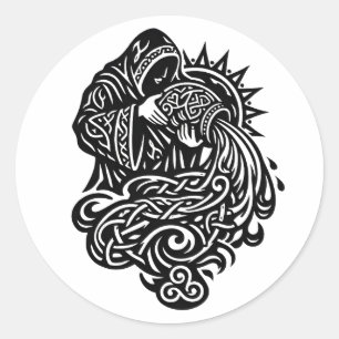 Aquarius — The Water Bearer by BurnsInHell Classic Round Sticker