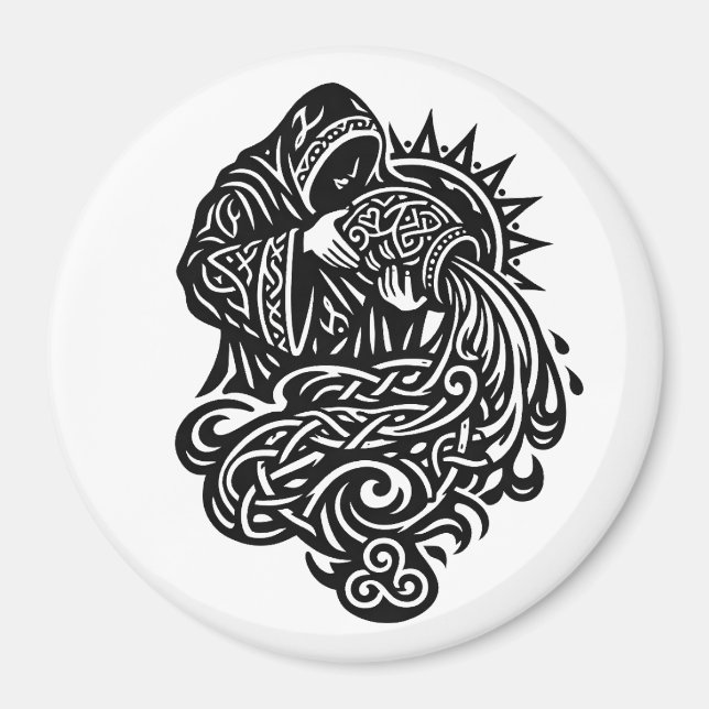 Aquarius — The Water Bearer by BurnsInHell Magnet (Front)