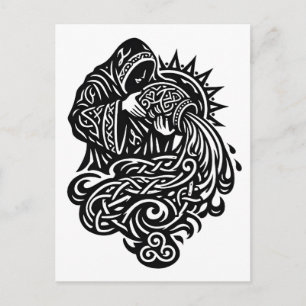 Aquarius — The Water Bearer by BurnsInHell Postcard