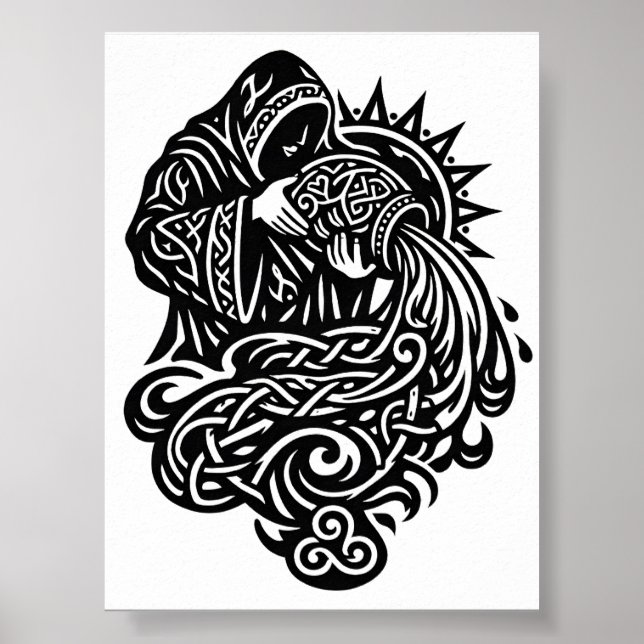 Aquarius — The Water Bearer by BurnsInHell Poster (Front)