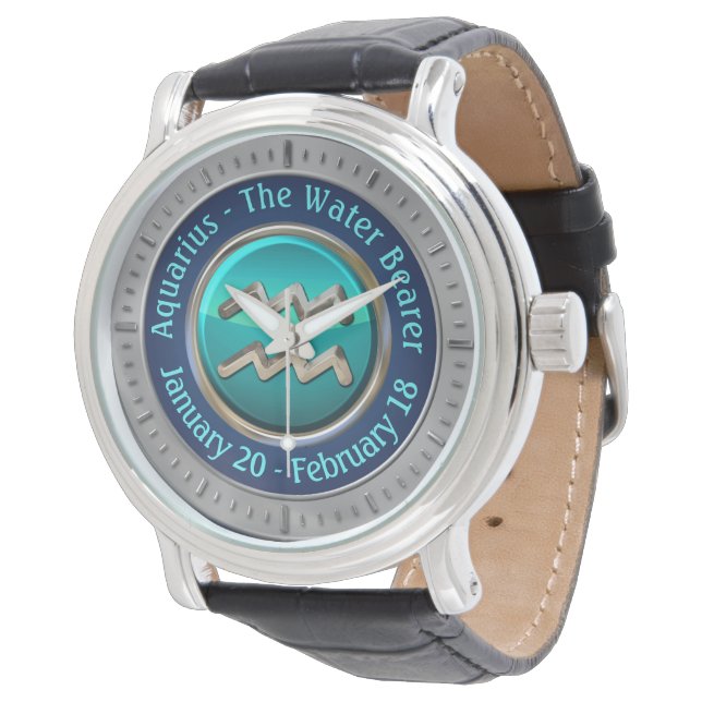 Aquarius - The Water Bearer Horoscope Sign Watch (Angled)