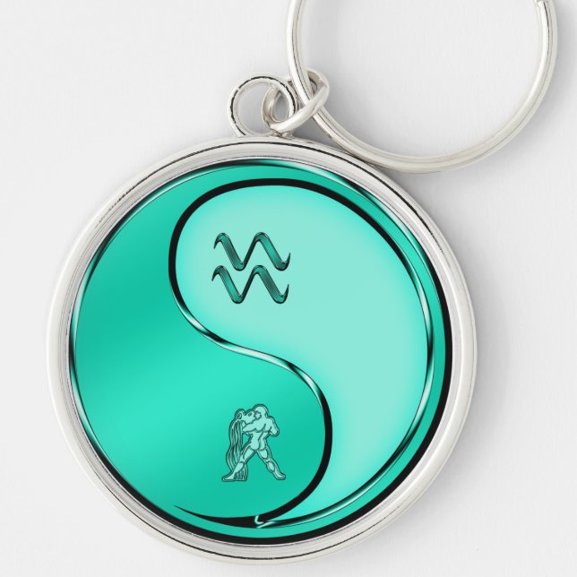 Aquarius the Water Bearer Key Ring (Front)