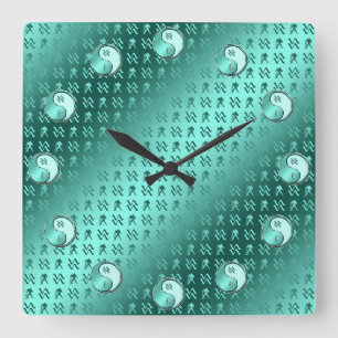 Aquarius the Water Bearer Square Wall Clock