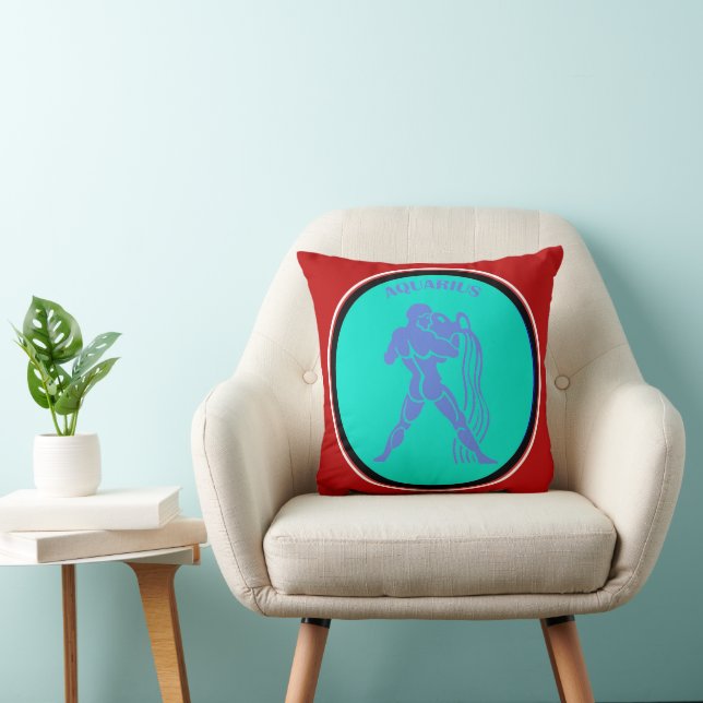 Aquarius Throw Pillow (Chair)
