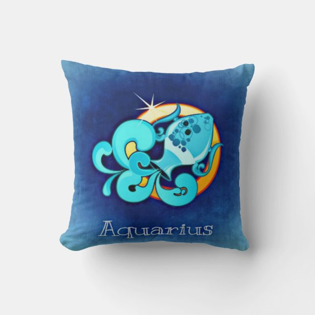 aquarius throw pillow (Front)