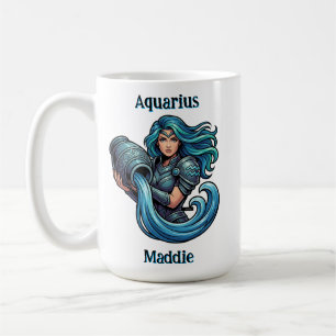 Aquarius Traits and Dates   Personalized Coffee Mug