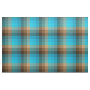 Aquarius Vintage Psychedelic Chequerboard Plaid Fabric
