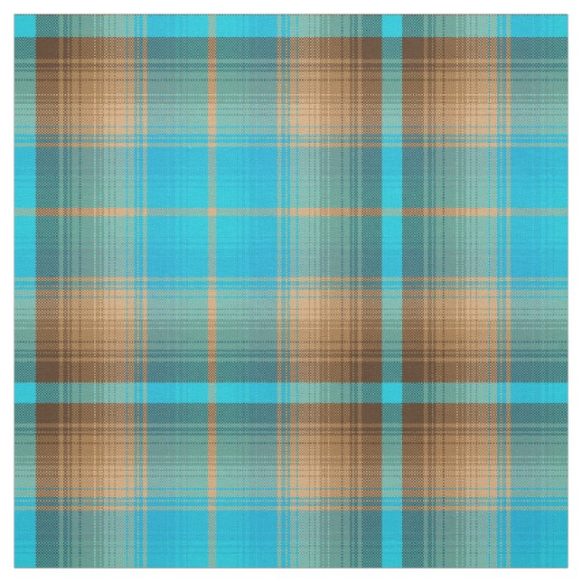 Aquarius Vintage Psychedelic Plaid Fabric (Swatch)