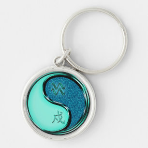 Aquarius & Water Dog Key Ring