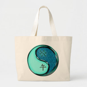 Aquarius & Water Horse Large Tote Bag