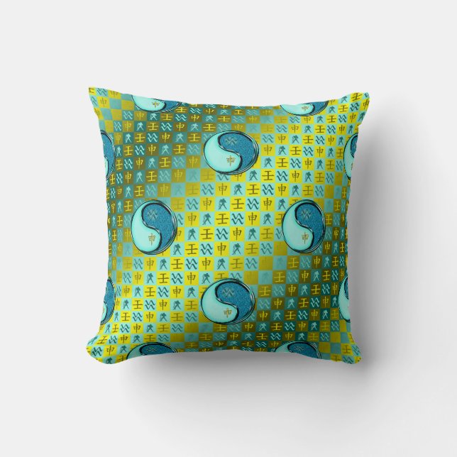 Aquarius & Water Monkey Cushion (Front)