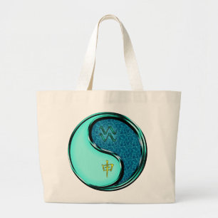 Aquarius & Water Monkey Large Tote Bag