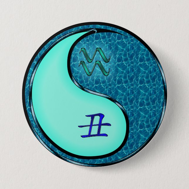 Aquarius & Water Ox 7.5 Cm Round Badge (Front)